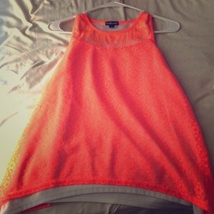 A cute coral sequence outfit for a dressy outfit